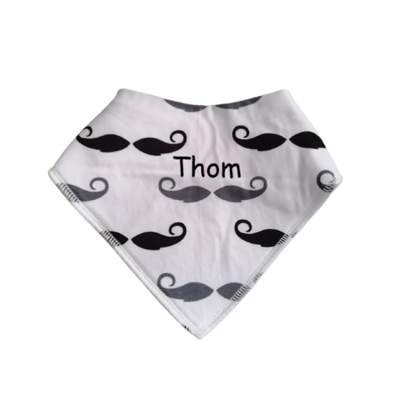 Bandana/slab met naam - Snorretjes